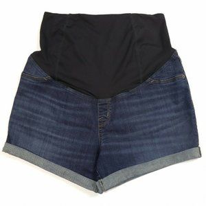 Isabel Maternity by Ingrid & Isabel Size 10 Maternity Midi Short Dark Blue Wash